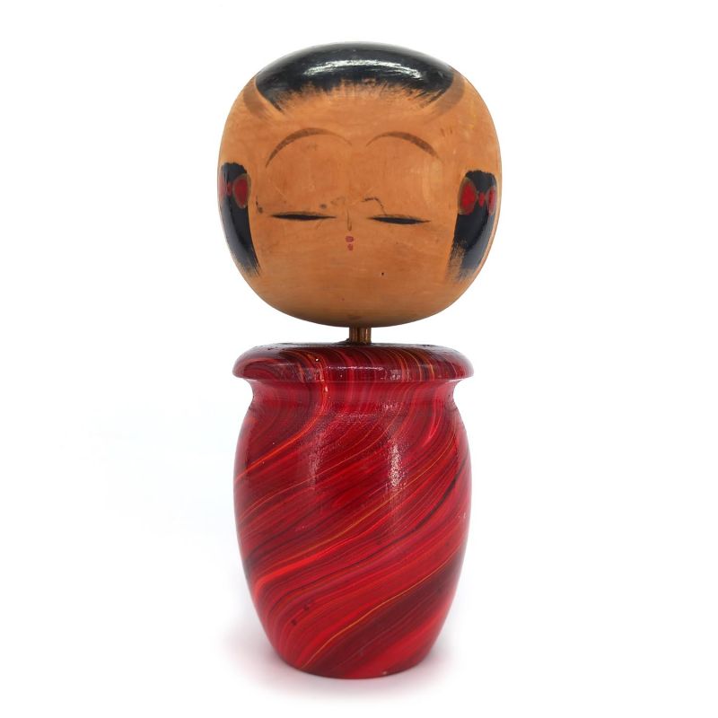 Bambola giapponese in legno, KOKESHI VINTAGE, 24cm