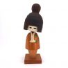 Bambola giapponese in legno, KOKESHI VINTAGE, 21cm