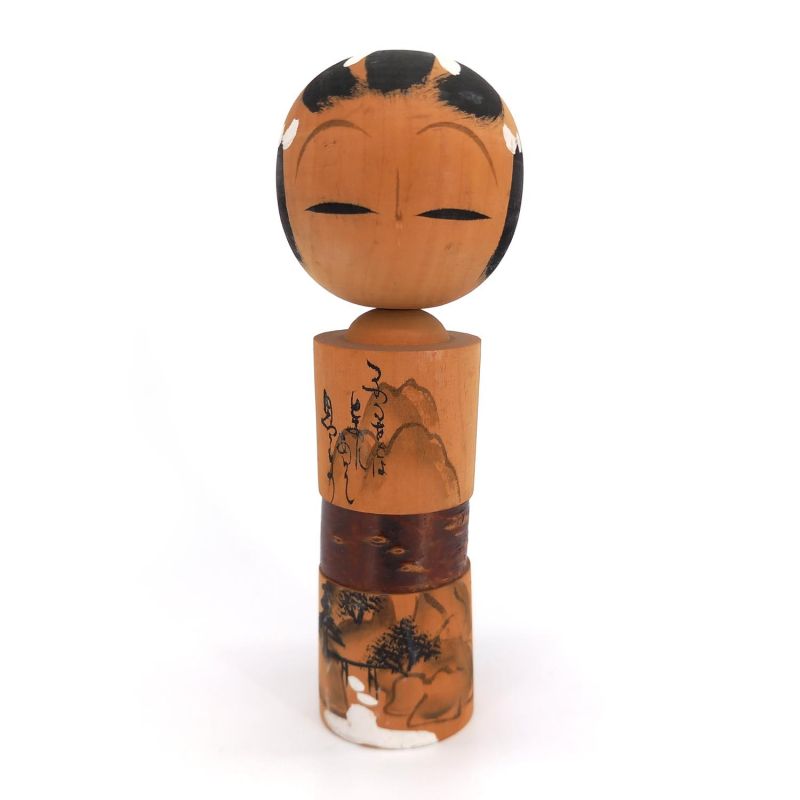 Japanische Holzpuppe, KOKESHI VINTAGE, 18 cm