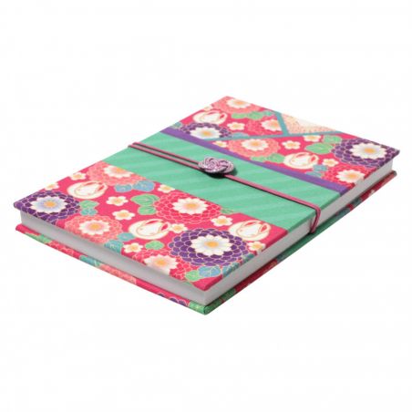 Japanese Notebook Rabbit and Flowers Pattern - HANA USAGI