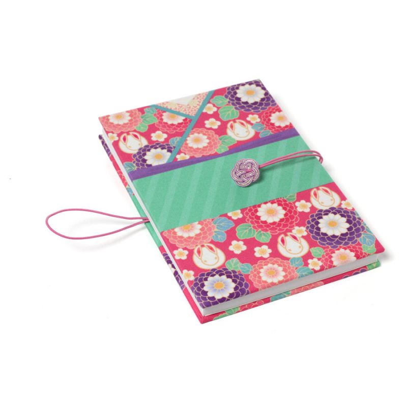 Libreta japonesa con estampado de Conejos y flores - HANA USAGI