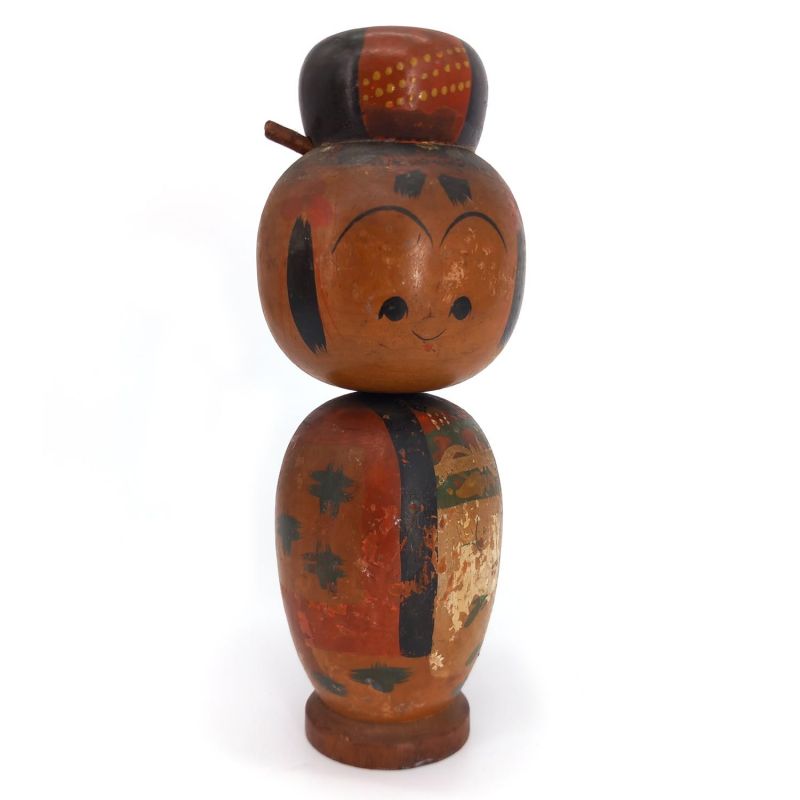 Japanese wooden doll, KOKESHI VINTAGE, 21cm