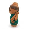 Japanische Holzpuppe, KOKESHI VINTAGE, Schlafendes Mädchen 12cm