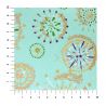 large sheet of Japanese paper, YUZEN WASHI, turquoise, fireworks pattern - HANABI