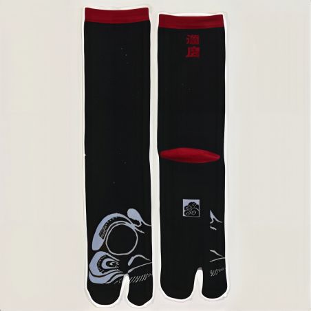 Japanische Tabi-Socken, DARUMA, schwarz, 25-28cm