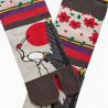 Chaussettes japonaises tabi, grue HANAFUDA, 25-28cm