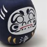 Bambola giapponese, DARUMA, blu scuro, iwaza