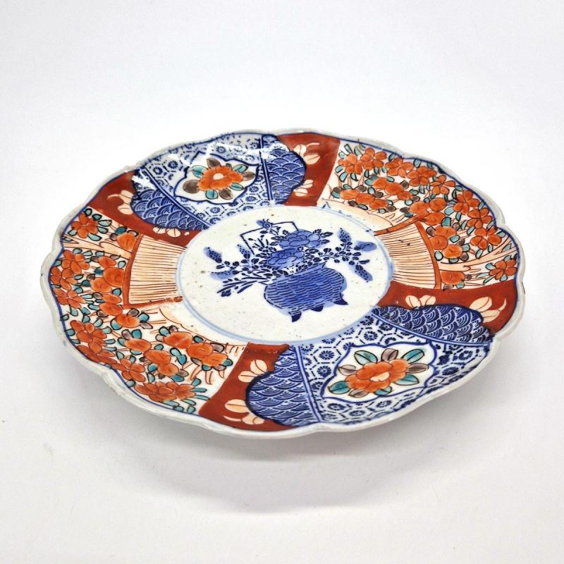 plato redondo japonés vintage, imari siglo XIX