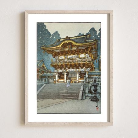 Japanese print, life expectancy, Yomei Gate, YOSHIDA HIROSHI