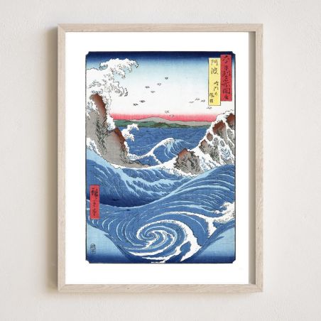 Japanese print, Hiroshige Province of Awa: The whirlwinds of Naruto