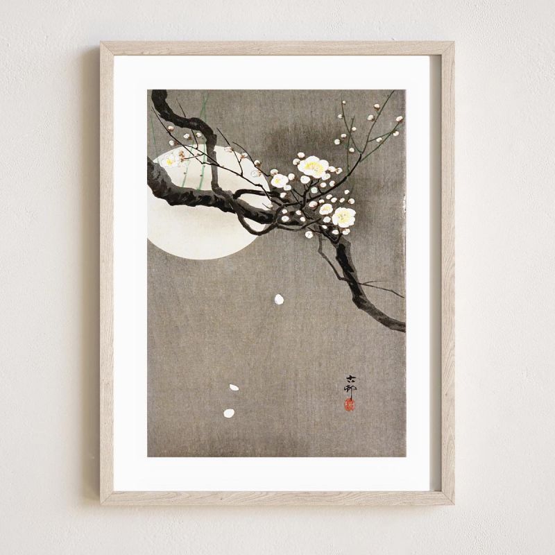 Japanese print, Cherry blossoms, OHARA KOSON