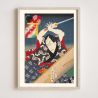 Japanischer Druck, Legendäre Rittergeschichten, Kawarazaki Gonjuro, KUNISADA