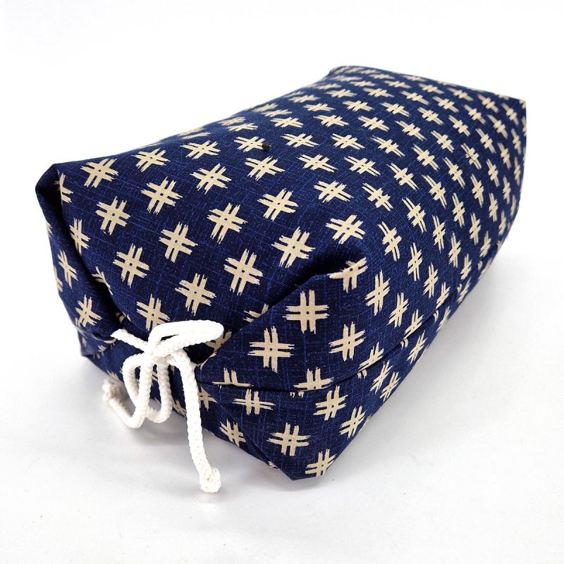 Makura cushion with removable blue cover, IGETA pattern - 32cm