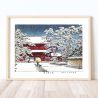 print reproduction of Kawase Hasui, Zojoji temple in the snow, Yuki no Zojoji