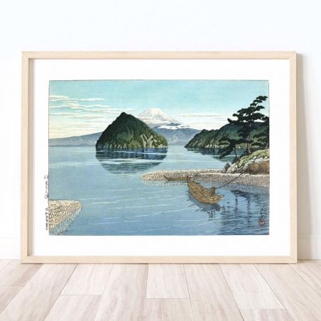 Druck Reproduktion von Kawase Hasui, Berg Fuji von Mito, Provinz Izu