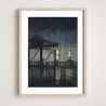 Kawase Hasui Druckreproduktion, Shin Ohashi Brücke, Shin Ohashi