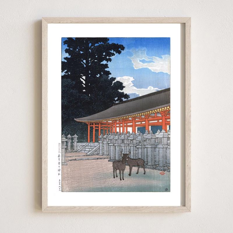 Druckreproduktion von Kawase Hasui, Kasuga Jinja in Nara