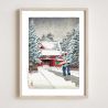 Kawase Hasui Print Reproduction, Snow at the Shrine, Hie Shrine, Shato no yuki, Hie Jinja