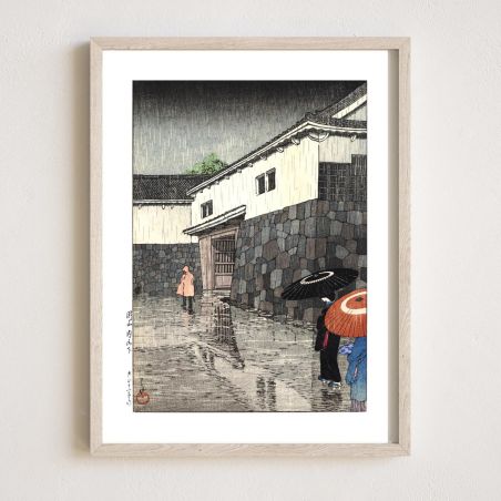 Print reproduction of Kawase Hasui, Under Uchiyama in Okayama