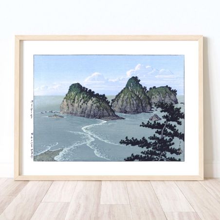 Druck Reproduktion von Kawase Hasui, Insel Dogashima im Distrikt Izu