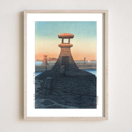 print reproduction of Kawase Hasui, Tadotsu, Sanuki Province, Sanshu Tadotsu