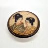 Vintage Satsuma button, late 19th century early 20th century - 2 geisha