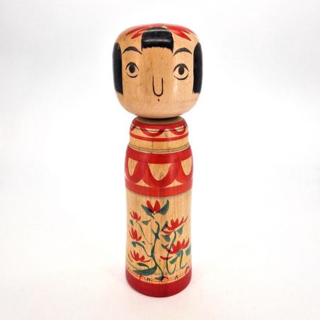 Bambola giapponese in legno, KOKESHI VINTAGE, 26,5 cm