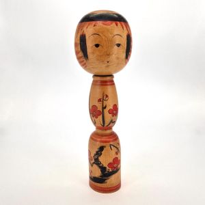 Muñeca japonesa de madera, KOKESHI VINTAGE, 31cm