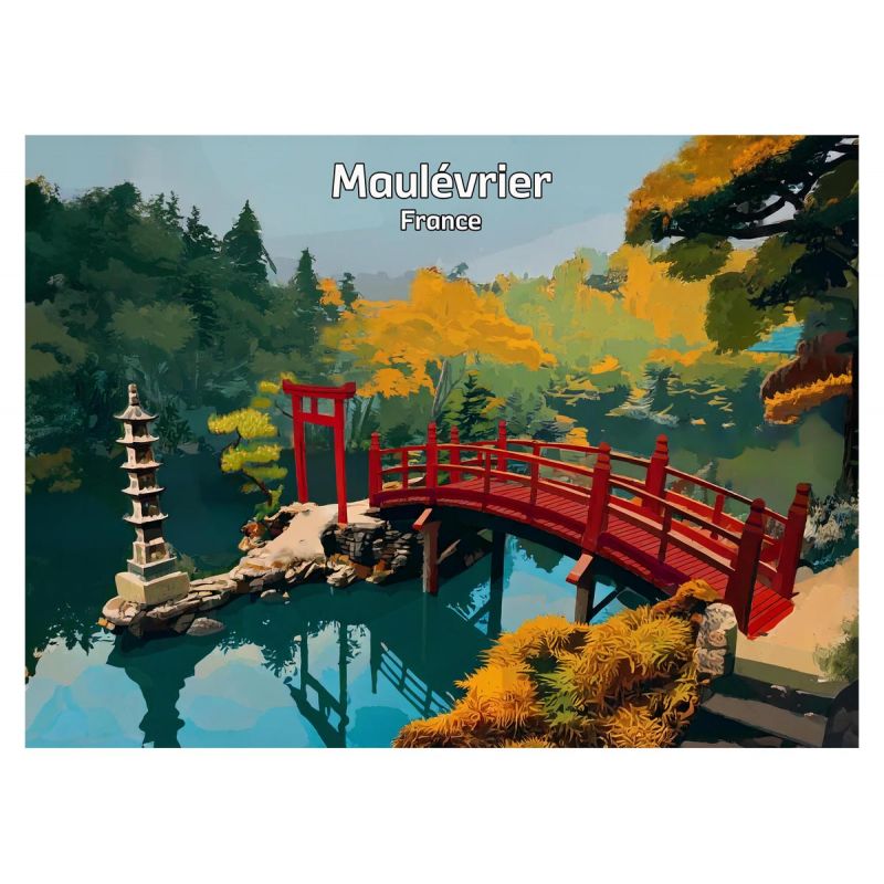 Ilustración japonesa del Parque Oriental de Maulévrier, de ダヴィッド