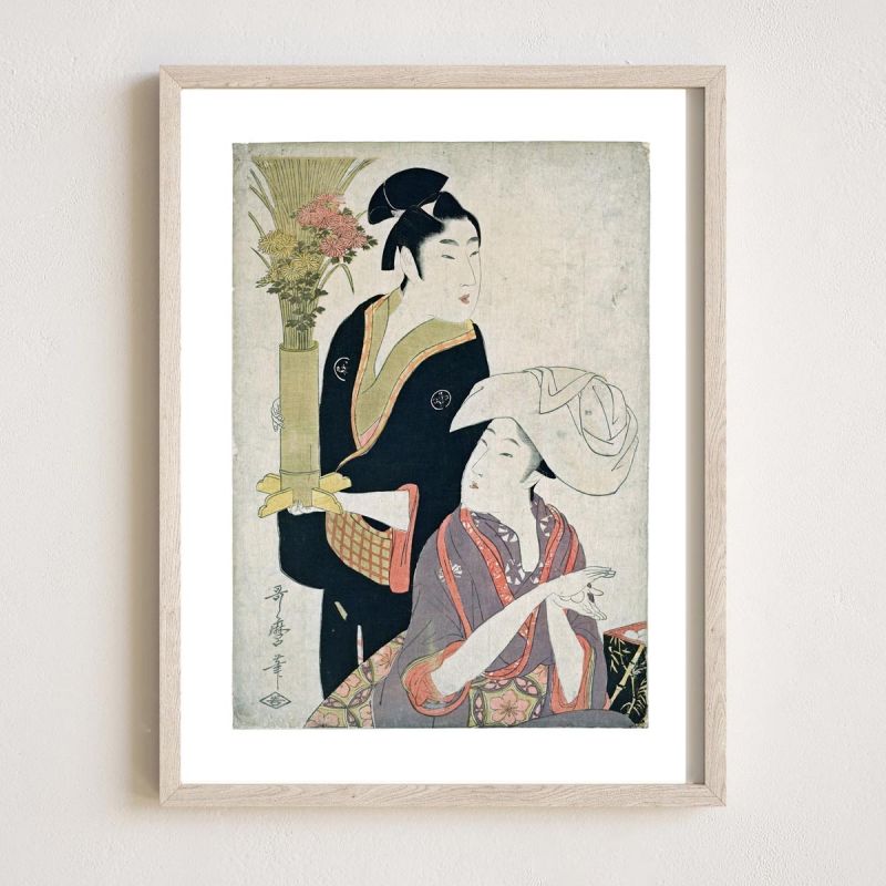 Japanischer Druck, Der neunte Monat der Serie 5 Liebesfeste, UTAMARO