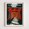 Japanese illustration of the Fushimi Inari Taisha shrine in Kyoto, by ダヴィッド