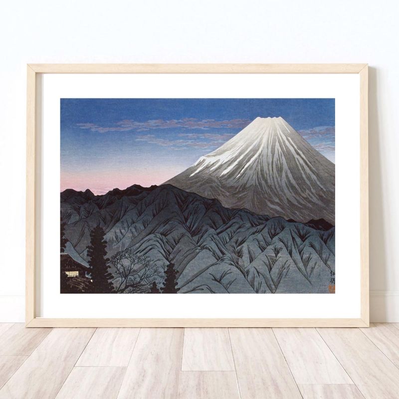 Japanese woodblock print reproduction, Mount Fuji from Hakone by Hiroaki Takahashi