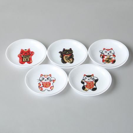 Set de 5 petites assiettes en céramique- MANEKINEKO