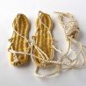 Pair of traditional Japanese waraji sandals in vinyl and hemp rope