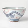 Japanese ceramic rice bowl with dragon pattern - RYU