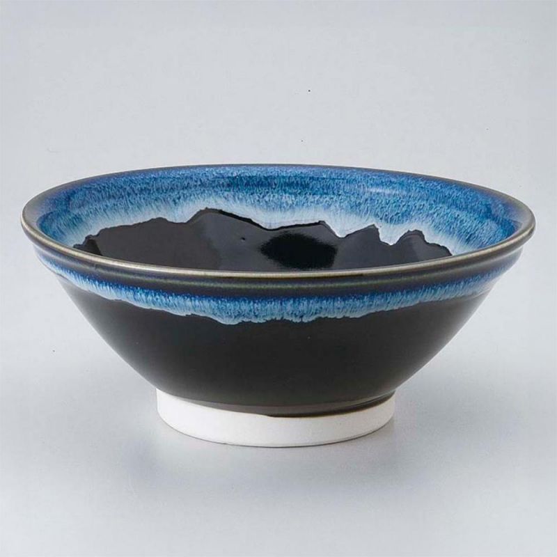 Japanische Ramenschale aus Keramik, blau - NAGASHI