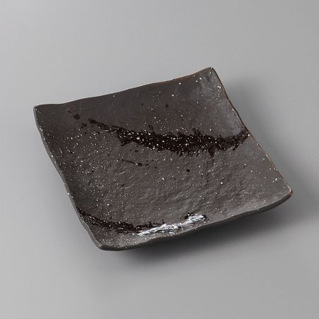 Japanese square ceramic plate comet - SUISEI