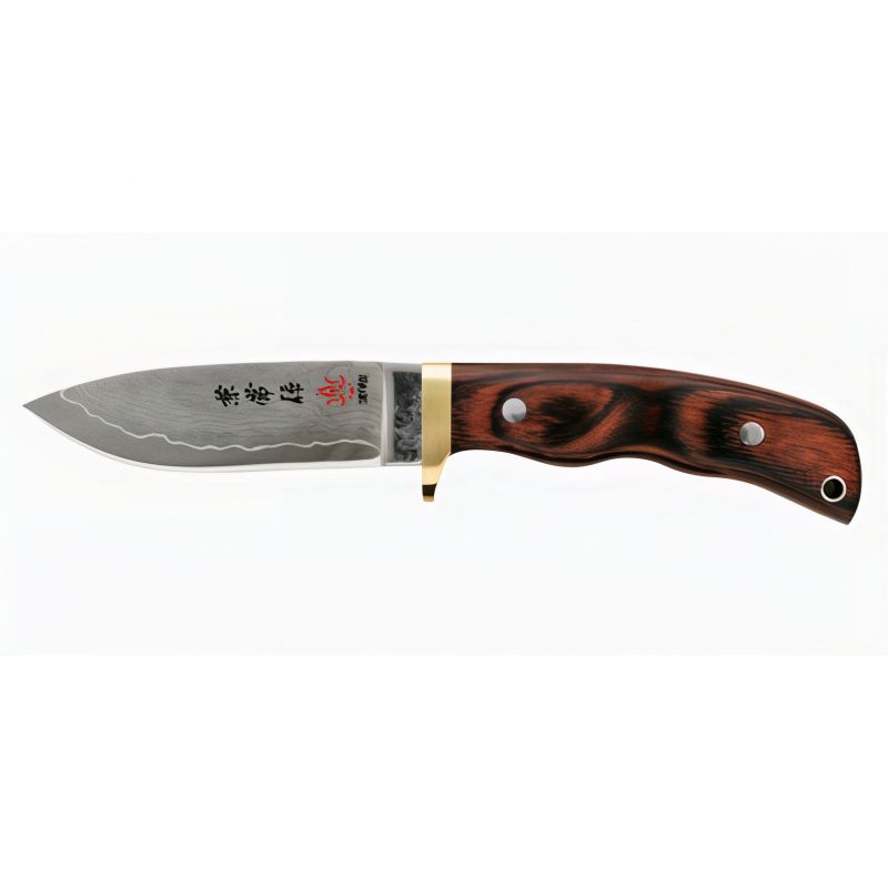 SUBARU Japanese knife - 100 mm blade - Micarta handle - leather case