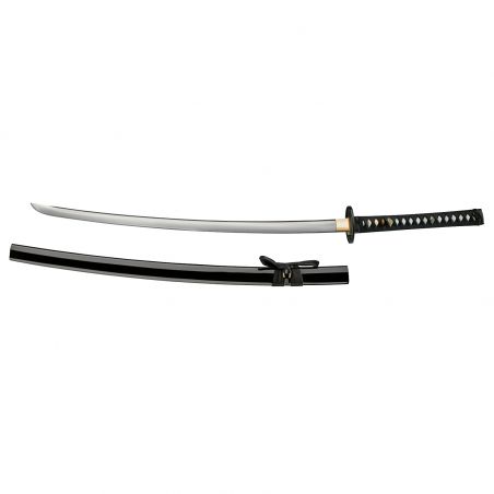 Samurai-Damast-Dekoratives Katana - 710mm-Damastklinge - Griff aus Rochenhaut - Scheide