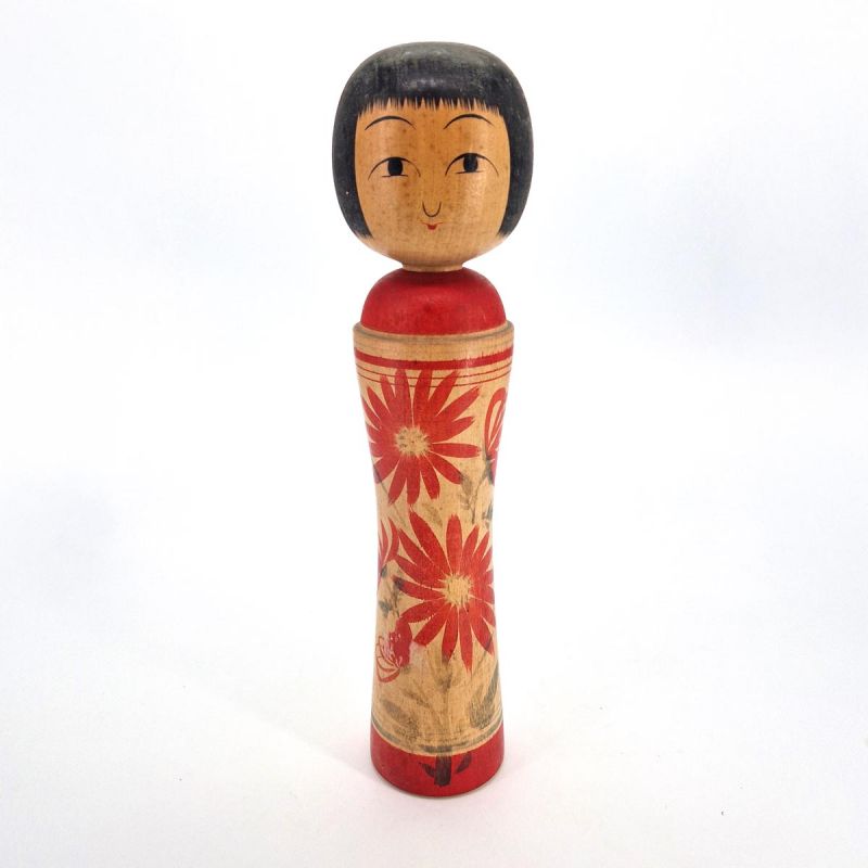 Bambola giapponese in legno - kokeshi vintage