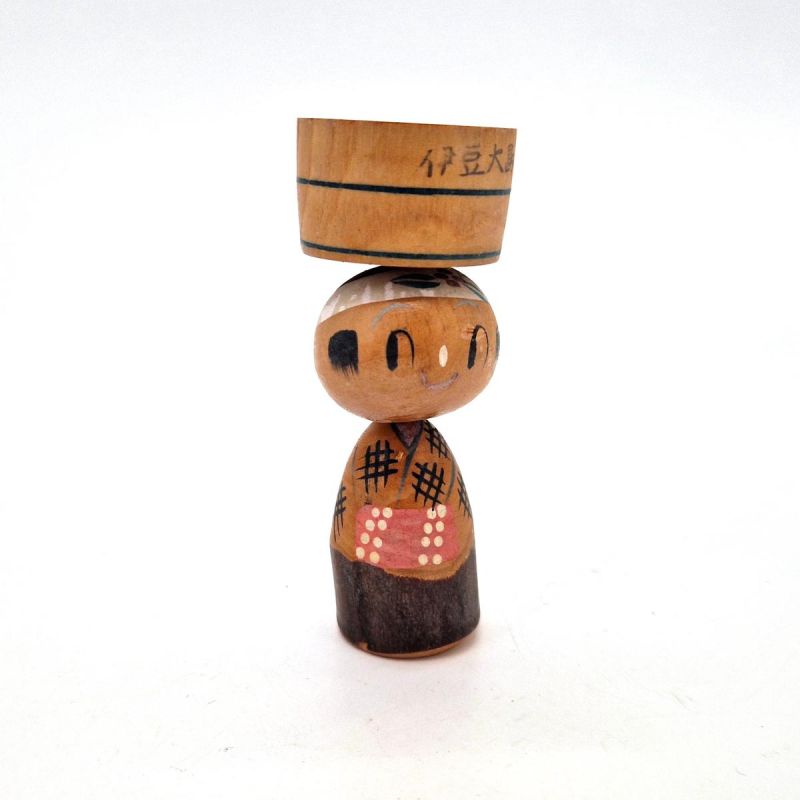 Piccola bambola giapponese in legno, KOKESHI VINTAGE