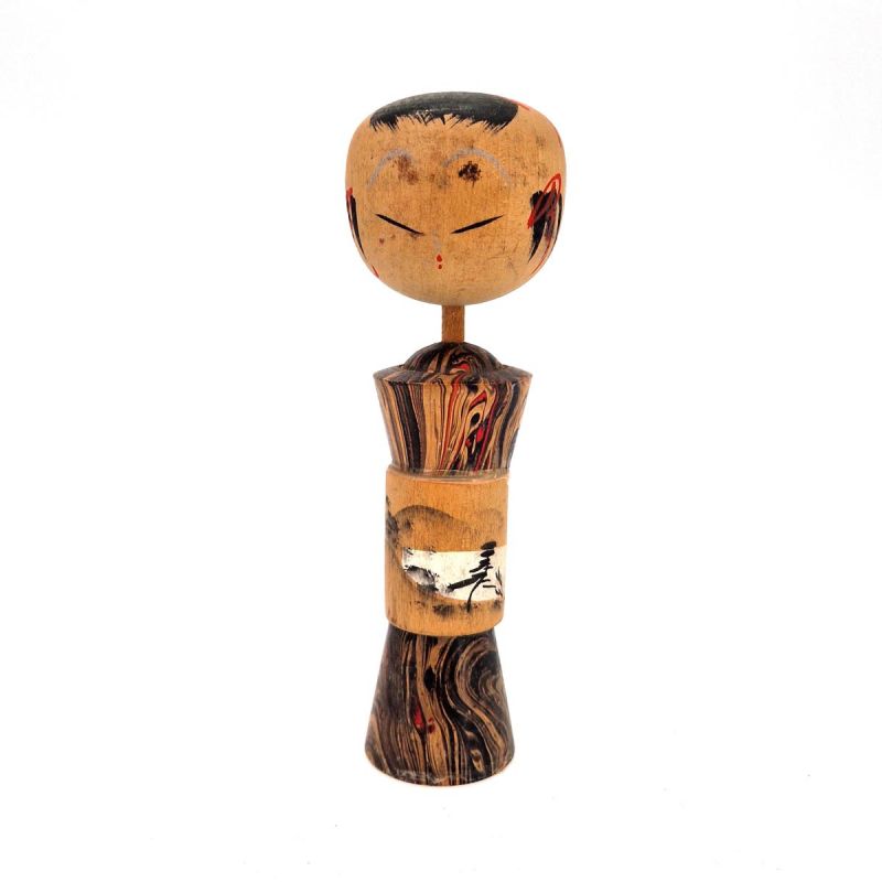 Piccola bambola giapponese in legno, KOKESHI VINTAGE