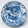 Ciotola per ramen giapponese in ceramica blu con motivo drago e Monte Fuji - RYU TO FUJISAN