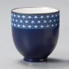 Tazza da tè in ceramica giapponese, blu scuro, ASANOHA