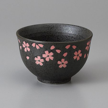 Ciotola di riso in ceramica giapponese con fiori di ciliegio - SAKURA