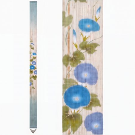 Fine Japanese hemp tapestry, sky blue morning glory - SUKAIBURU