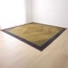 Tapis traditionnel japonais, natte paille de riz, motif asanoha, KUMIKO