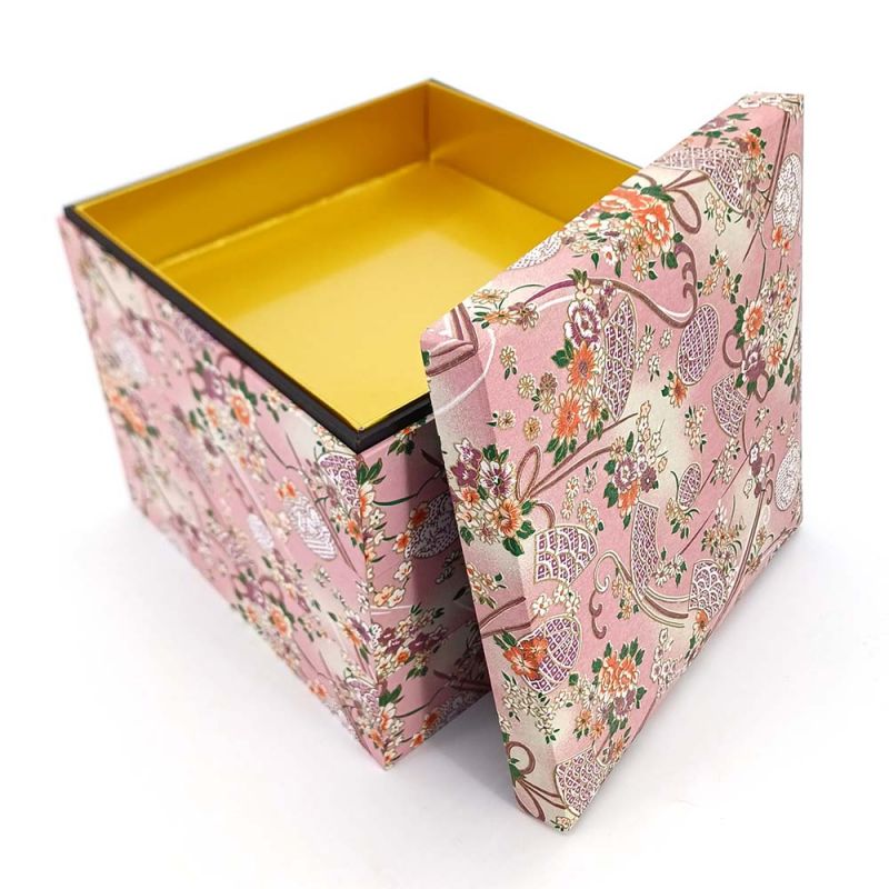 Large Paper Tiered Box - Jūbako - 3 tiers (sandanjū) - PINKU