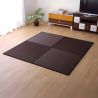 Traditioneller japanischer Tatami, Polypropylen-Matte, braun, SQUASH, 82x82cm