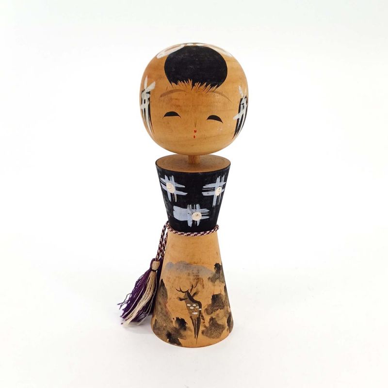 Bambola giapponese in legno, KOKESHI VINTAGE